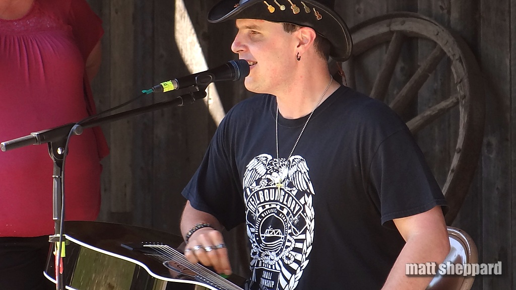 Blind Joe performed at the Frontier Village amplitheatre during White Cloud Days